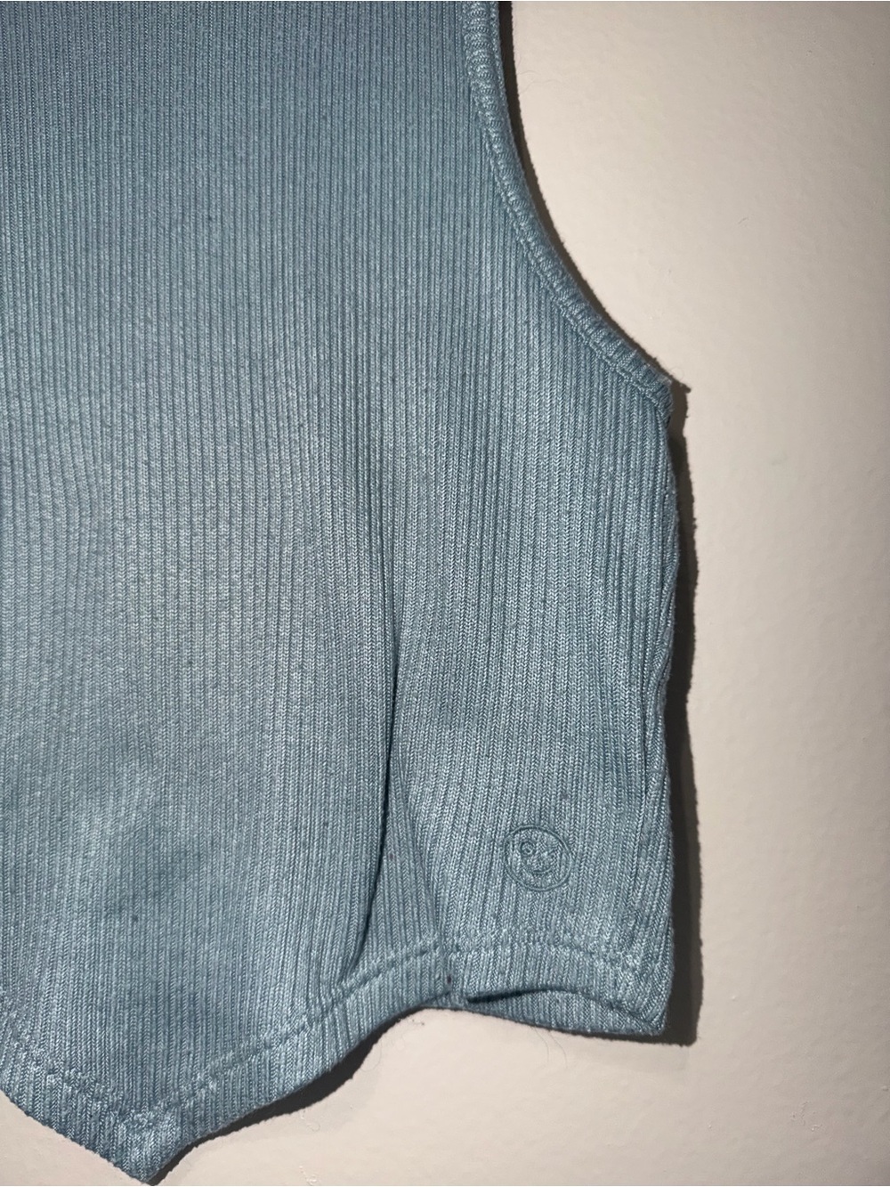 Gilly Hicks Corset Hem Ribbed Racerback Crop Tank - Picture 2 of 8
